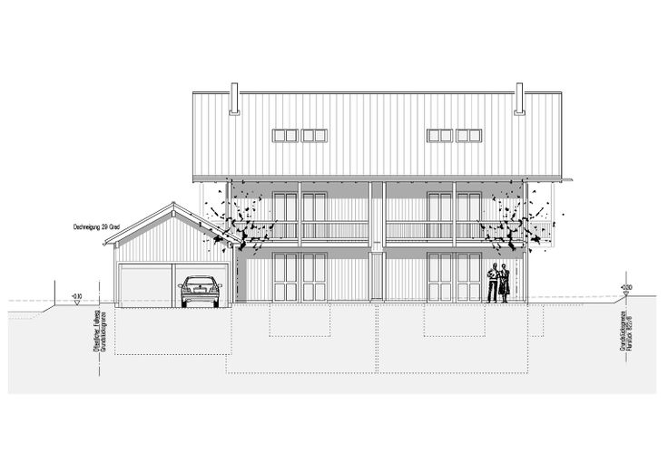 Ansicht Süd Baugenehmigung