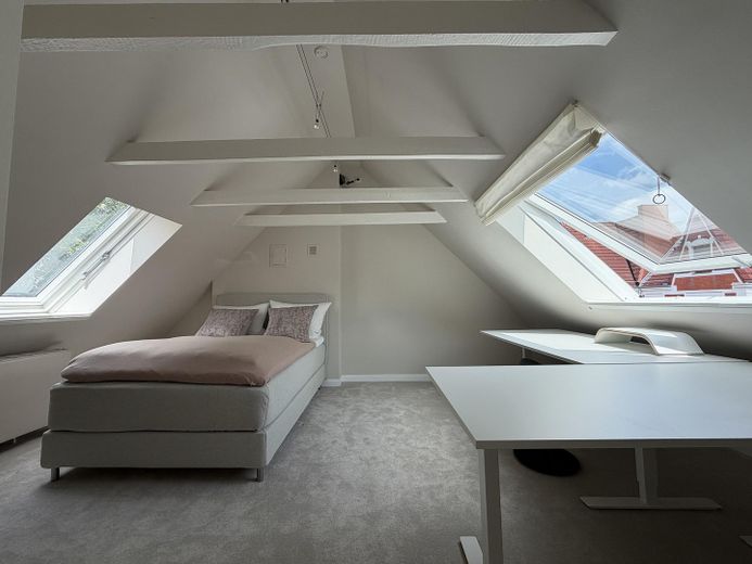 Liebevol moderniseerde rijwoning in Bremer stijl in Bremen, Hastedt – Schlafzimmer DG 