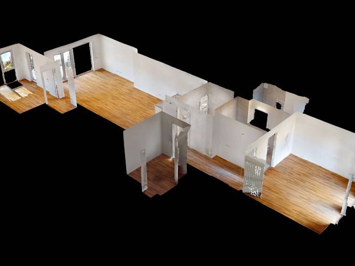 ++Exklusiv wohnen: top-moderne 3-Zimmer-Wohnung mit EBK, Balkon & 2 Bädern++ – 3D-Ansicht-Grundriss