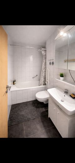Vollständig renovierte Wohnung mit drei Zimmern sowie Balkon und Einbauküche in Salzgitter – Badezimmer