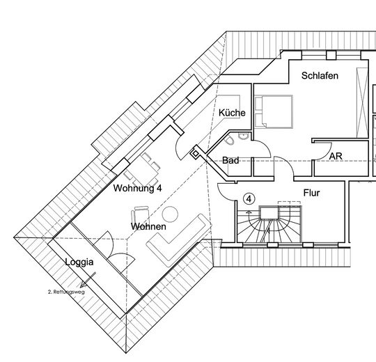 Wohnung im OG