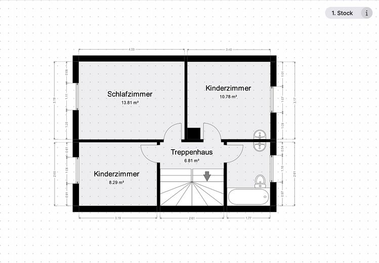 Grundriss Obergeschoss