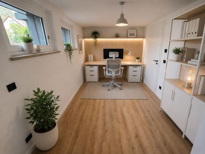 3-Zimmer mit Terrasse – Büro