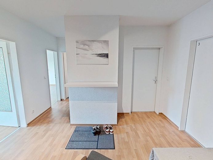 Helles WG-Zimmer in 3er-WG in Münster-Kinderhaus – Ansicht I: Flur mit Gemeinsch…