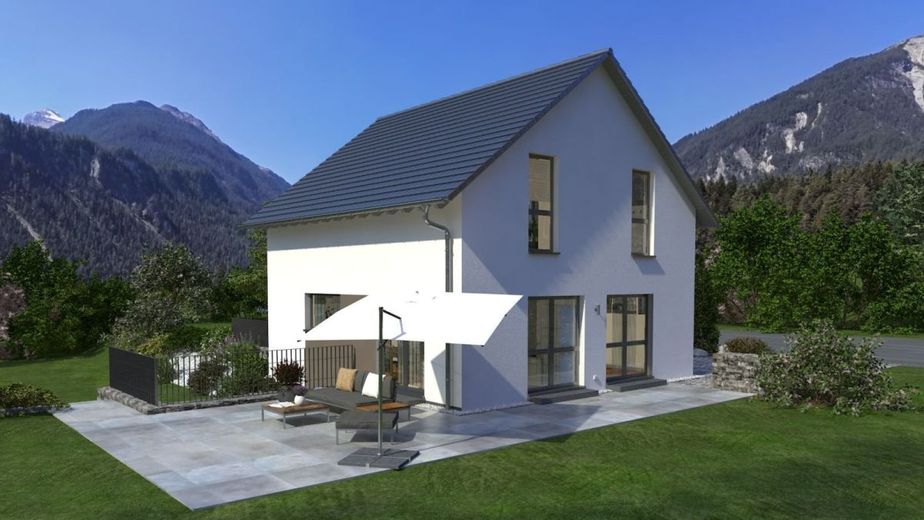 DAS HAUS MIT DEM PLUS AN RAUM – Ansicht Garten
