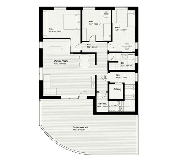 Penthouse - Grundriss