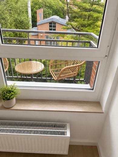 Prenzlauer Berg - tolles liebevoll eingerichtetes Apartment mit Tiefgarage – Aussicht Schlafzimmer