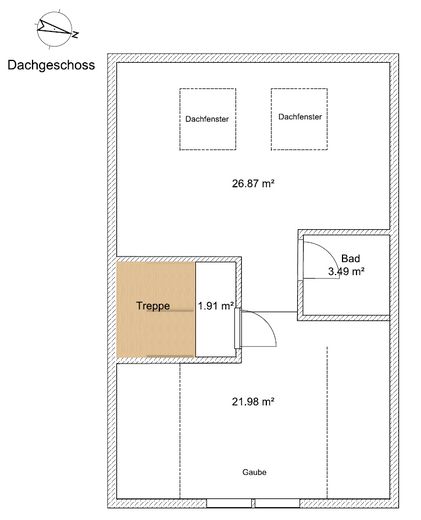 Sogno per la famiglia ai margini del bosco - casa a schiera completamente ristrutturata con terrazza soleggiata e possibilità di ampliamento – Grundriss DG