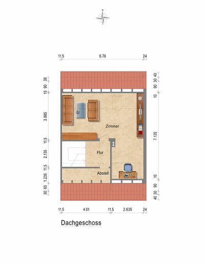 Ausbaufähiges Dachgeschoss