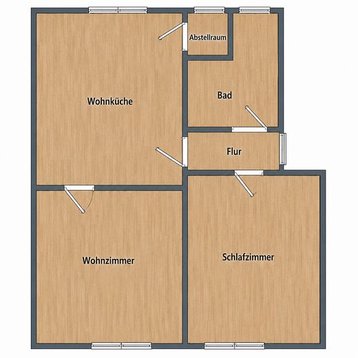 Gepflegte 2½-Zimmer-Erdgeschosswohnung mit großer Wohnküche im 6-Parteienhaus – Foto 11