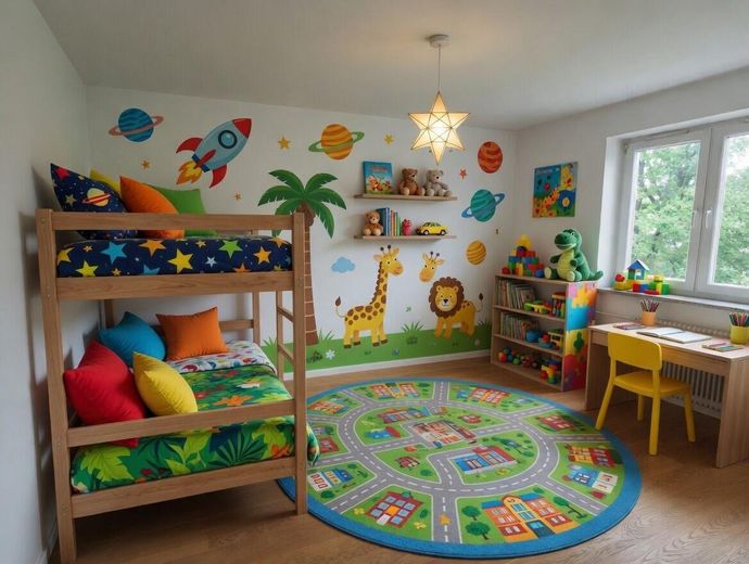 Kinderzimmer möbliert