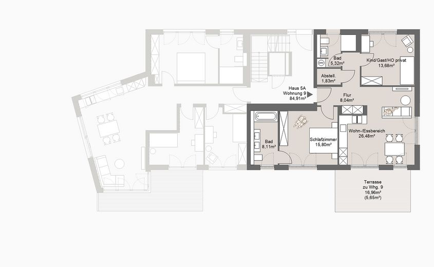 Grundriss Whg. 9 im EG