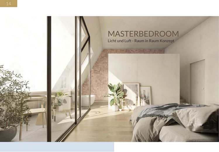 Exclusiver Dachrohling mit Baugenehmigung – Musteransicht Schlafzimmer