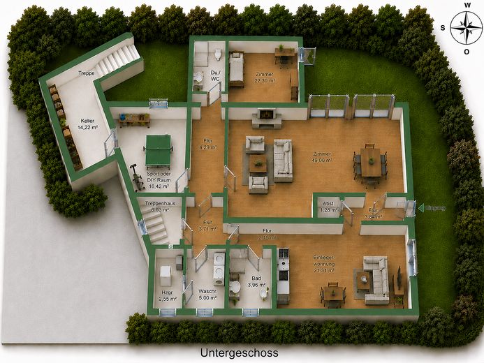 3D Grundriss EG