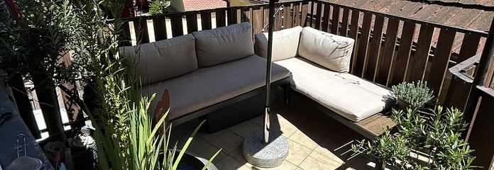 Großzügige 3-Zimmer-Wohnung mit Balkon – zentral in Lauingen – Balkon Sitzbereich