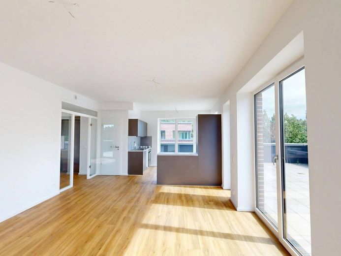 Wohntraum in Rissen: Exklusives 4-Zimmer-Penthouse mit eigenem Lift und weitläufiger Dachterrasse – Ansicht II: Wohn- und Esszimm…