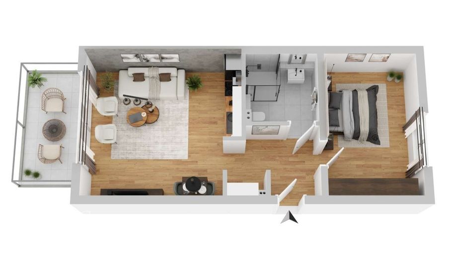 Investieren mit Weitsicht - 2-Zimmer für die Zukunft! – Grundriss