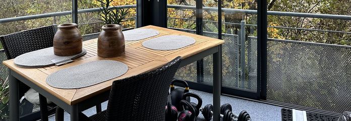Balkon im Herbst
