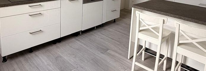 Kitchen, first occupancy, bright and modern 3-room apartment, 86 sq m