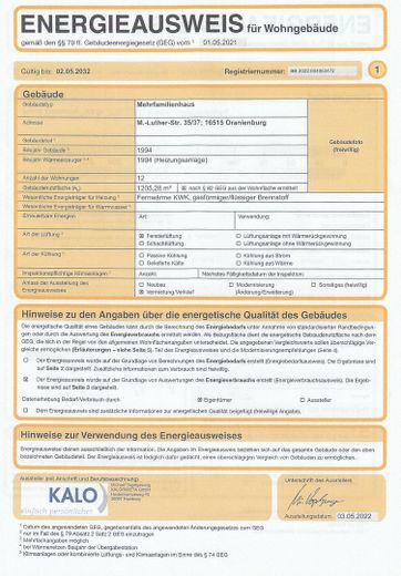 Energieausweis 1