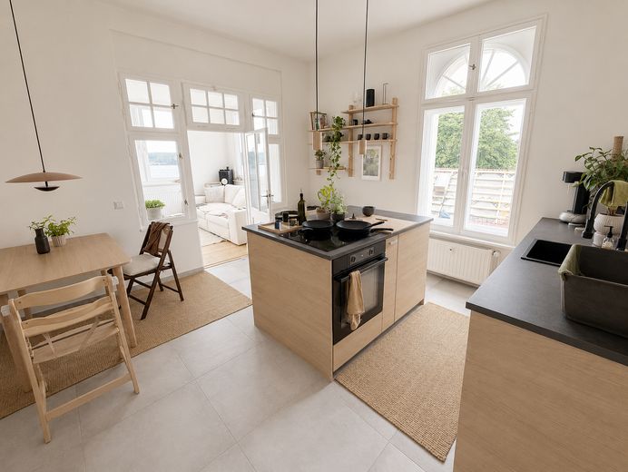 Sonnige 3-Zimmer-Wohnung im sanierten Altbau – Küche