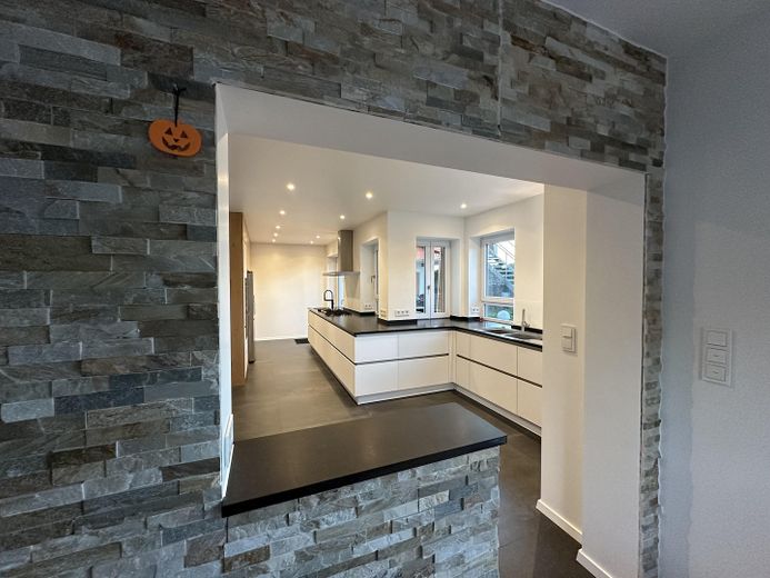 Blick essen in Küche