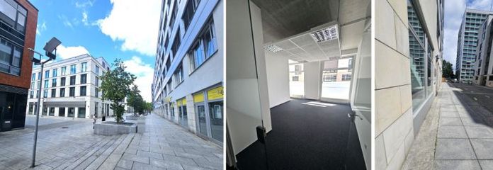 ¡Superficie de oficina en la planta baja de un gran complejo comercial junto a la estación central de Dresde! ¡Plaza SUV en garaje subterráneo posible!