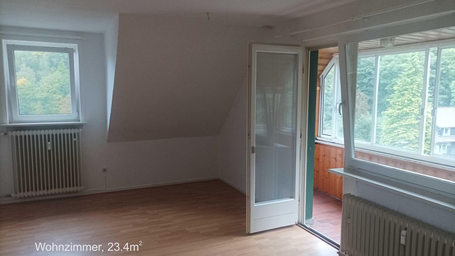 Wohnzimmer und Balkon