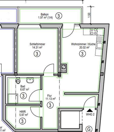 2-room senior-friendly apartment with balcony & elevator – centrally located in Adelebsen – available from 01.11.2026 – Foto 4