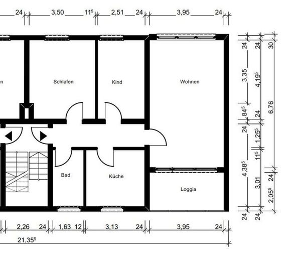 Grundriss der Wohnung