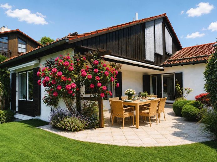 Viel Raum, viele Möglichkeiten für Best Ager, Paare, Freiberufler & kleine Familien - provisionsfrei – Haus- und Terrassenansicht