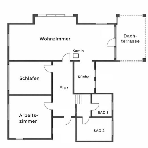 Außergewöhnliche Dachgeschosswohnung (135 m²) in historischer Villa in Aumühle – Grundriss