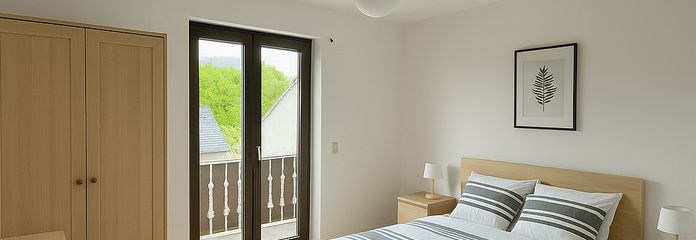 Schlafzimmer mit Balkon