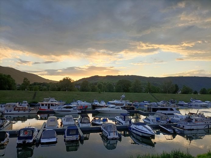 Umgebung Abendstimmung Hafen