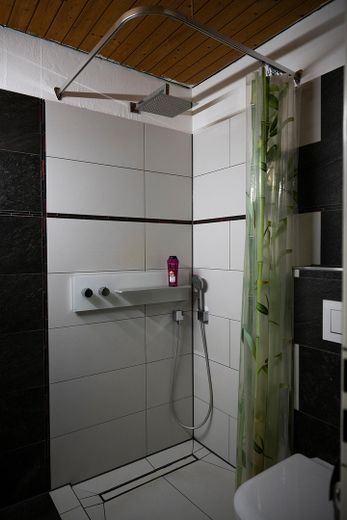 Bad: Dusche und WC