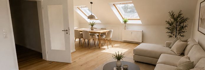 Sofort bezugsfrei nach Renovierung | Findorff | Garage | provisionsfrei | nahe Bürgerpark – Wohnzimmer