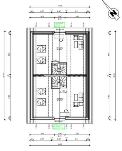 ओएल्डे में KfW-40 मानक वाला नया अर्ध-अलग घर, लगभग 147 m² रहने का क्षेत्रफल, PV प्रणाली, बैटरी भंडारण और बगीचा – DG