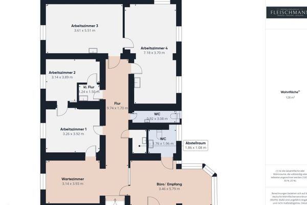 Spazio ufficio o studio medico interessante in posizione centrale a Suhl – tutto raggiungibile a piedi