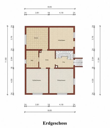 Ein- bis Zweifamilienhaus – Erdgeschoss 