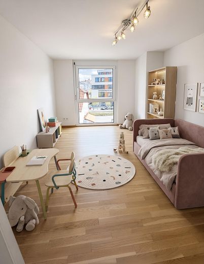 Aileler, evden çalışanlar ve Stuttgart’a gidip gelenler için ideal, 4,5-5 odalı modern yaşam hayali – Kinderzimmer, Ki- generiert