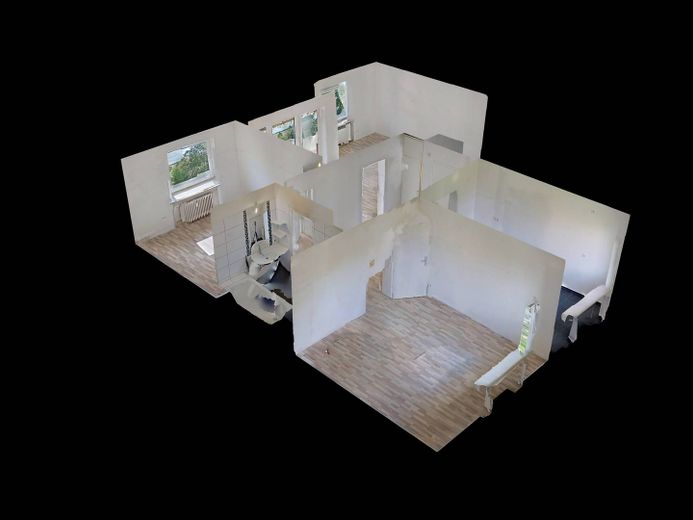 Helle 3-Zi.-Whg. mit BALKON in ruhiger Wohnlage – 3D-Ansicht Grundriss