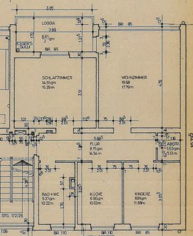 Einziehen ohne Renovieren – 3 Zimmer Wohnung gleich am Heidbergsee – provisionsfrei – Grundriss, 68,35 qm