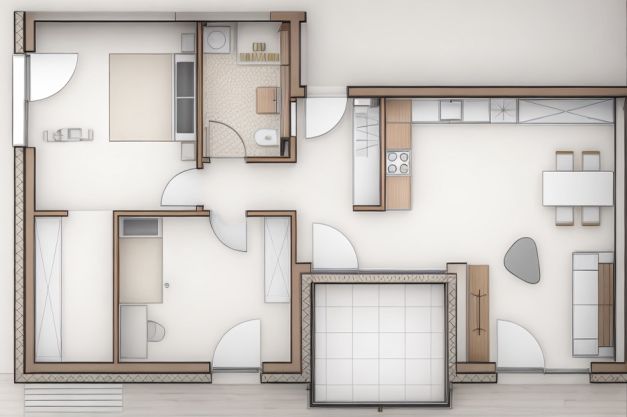 3 Zimmer Wohnung am Bach – Grundriss