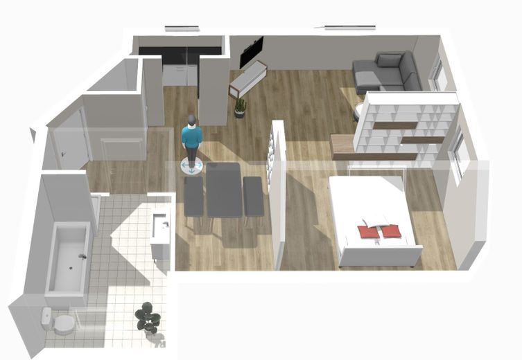 Bright city apartment => 5 min to Jahnplatz by train – Grundriss_3D_3