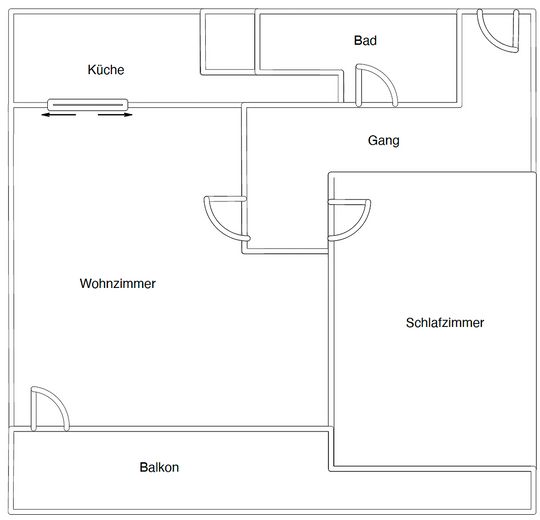 2-Zimmer-Wohnung in Augsburg – kernsaniert, Balkon, Weitblick, bezugsfertig – Grundriss Wohnung