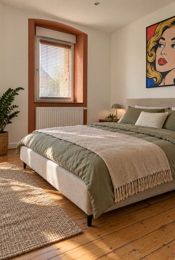 Großzügige 2-Zimmer-Wohnung mit überdachter Terrasse in Höhr-Grenzhausen – Schlafzimmer