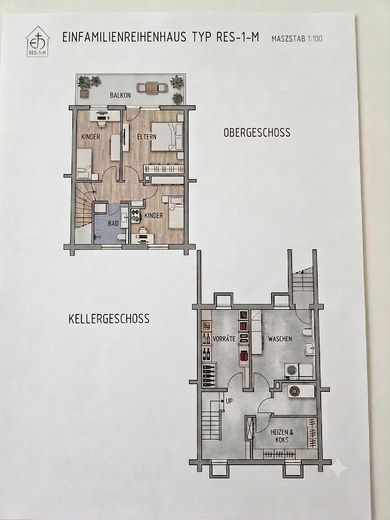 Privatverkauf ohne Maklerprovision: Reihenhaus mit Charakter in Montabaur | Perfekt für Familien – Grundriss 1. OG Keller