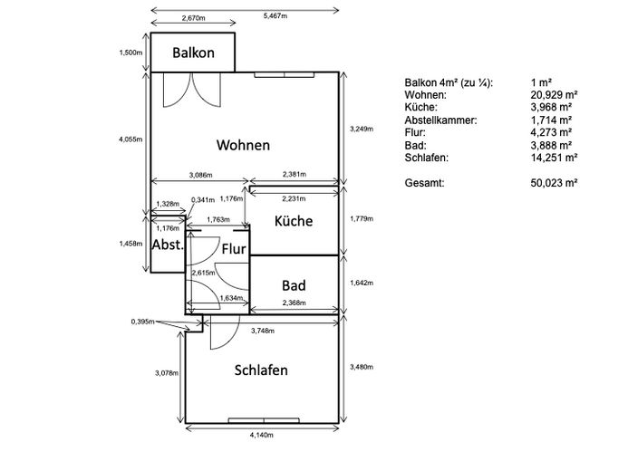 Top modernisierte 2-Zimmer-Wohnung mit Balkon und Tiefgaragen-Stellplatz an der Grenze zu HH – Grundriss