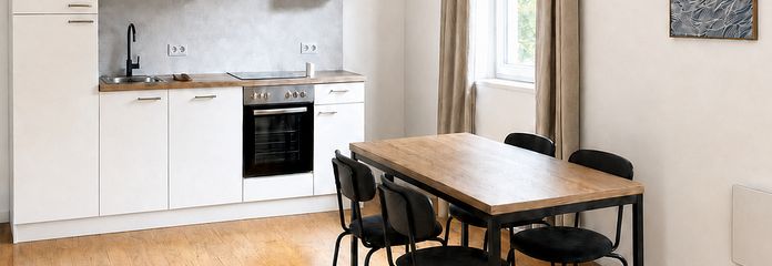 Stilvoll möblierte 2-Zimmer-Wohnung in Nürnberg – frisch saniert, sofort verfügbar – Wohnküche