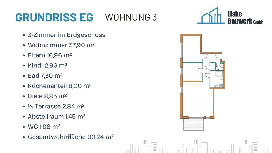 3-Zimmer KFW 40 QNG Neubauwohnung in Baden-Baden - Sandweier – फोटो 8